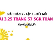 Bài 3.25 SGK Toán 7 tập 1 Kết nối tri thức